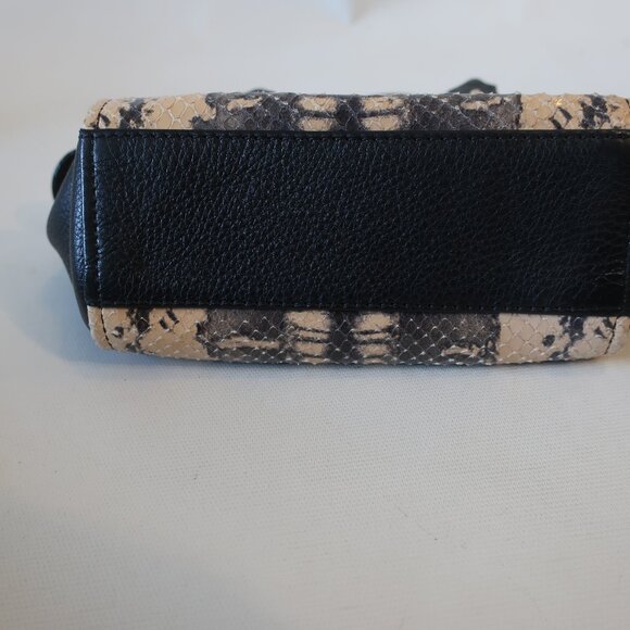 Womens See By Chloe Paige Python Snake Black, Nude Leather Mini Handbag - Picture 5 of 9